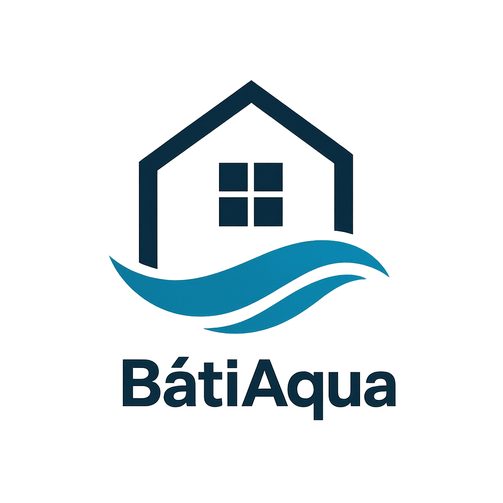 Logo BâtiAqua - Collaborateur de longue date avec Pluie & Plouf pour des solutions de piscines intérieures innovantes